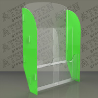 Кишені з кольорового і прозорого акрилу