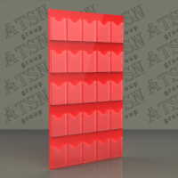 Стенд навісний з кольорового акрилу