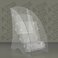 Брошюрніца настільна прозора